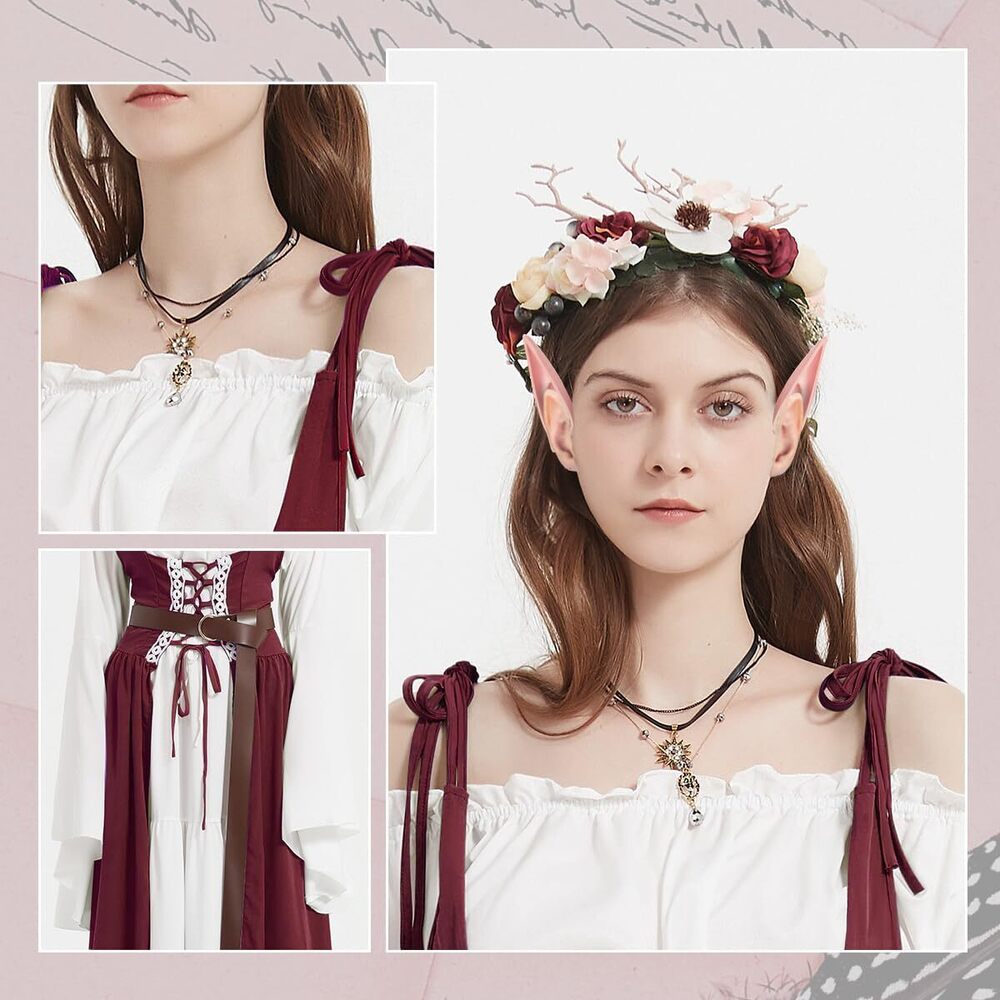 1571 Renaissance Dresses Medieval Costume For Flower Crown Elf View 5
